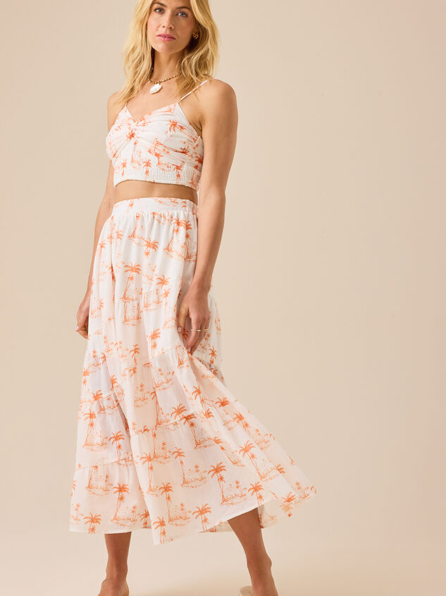 Gigi Floral Maxi Skirt Detail 6 - TULLABEE
