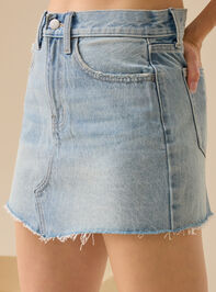 Rylan Denim Mini Skirt Detail 4 - TULLABEE