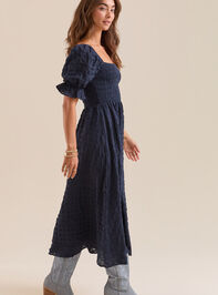 Mylee Textured Midi Dress Detail 4 - TULLABEE