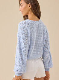 Hailey Chenille Pointelle Sweater Detail 5 - TULLABEE