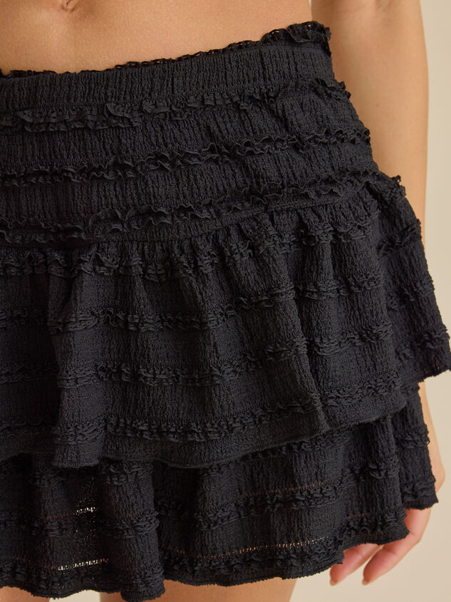 Ada Tiered Lace Mini Skirt Detail 3 - TULLABEE