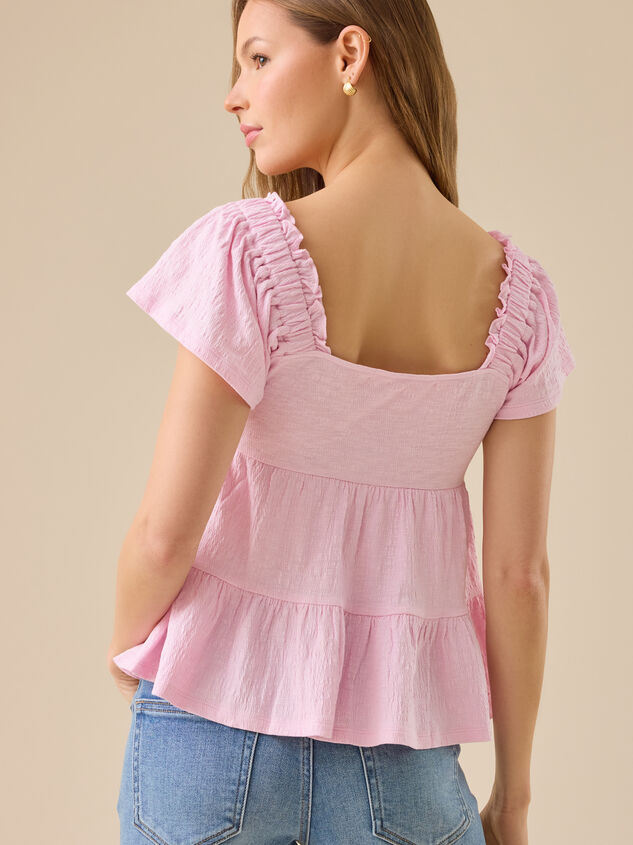 Lindsay Tiered Babydoll Top Detail 4 - TULLABEE