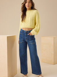 Callie Fuzzy Cropped Sweater - TULLABEE