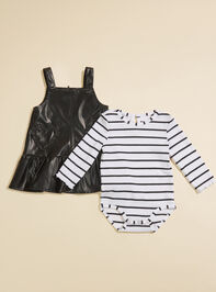 Layla Striped Bodysuit and Heart Pocket Jumper Detail 3 - TULLABEE