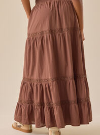 Jaycee Tiered Midi Skirt Detail 5 - TULLABEE
