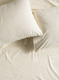 Organic Cotton Percale Single Pillowcase Detail 3 - TULLABEE