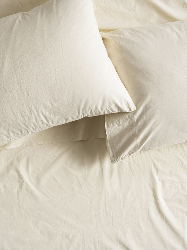 Organic Cotton Percale Single Pillowcase Detail 3 - TULLABEE