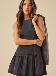 Sky Denim Mini Dress - TULLABEE