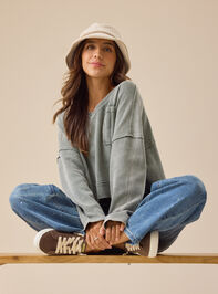 Cassidy Boxy Thermal Top Detail 2 - TULLABEE