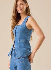 Lyra Denim Vest Detail 4 - TULLABEE