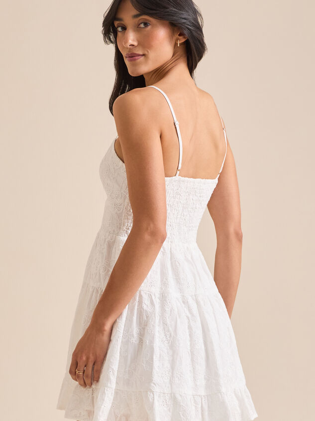 Morgan Embroidered Mini Dress Detail 5 - TULLABEE