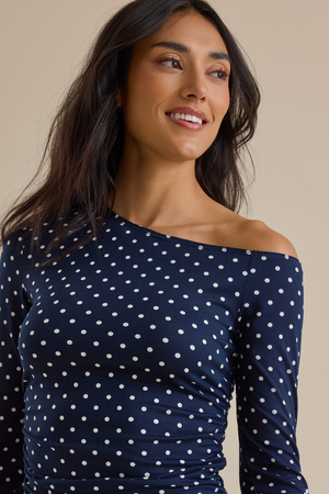 Emily Asymmetrical Dot Top - Altar'd State - 