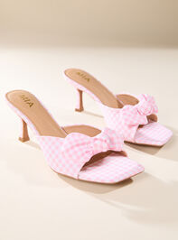 Elyzza Fabric Bow Kitten Heel - TULLABEE