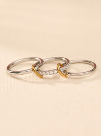 Mixed Metal 3 Band Ring Detail 2 - TULLABEE