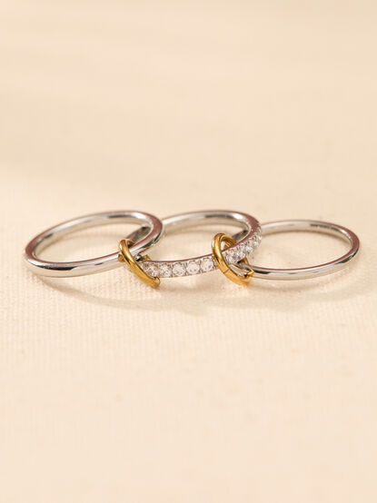 Mixed Metal 3 Band Ring - TULLABEE