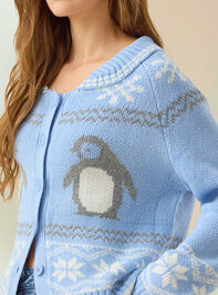 Penguin Stitch Cardigan Detail 5 - TULLABEE