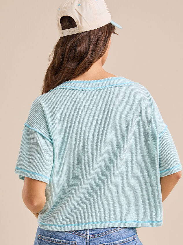 Ada Ribbed Boxy Tee Detail 5 - TULLABEE