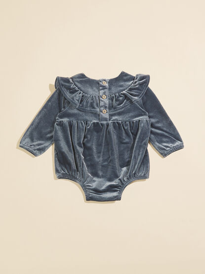 Perry Velvet Ruffle Bubble by MudPie - TULLABEE