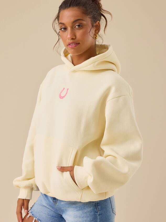 How Lucky Are We Oversized Hoodie Detail 5 - TULLABEE