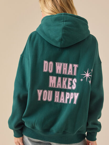 Do What Makes You Happy Oversized Hoodie - TULLABEE