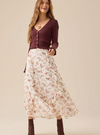 Olivia Mesh Ruffle Midi Skirt Detail 2 - TULLABEE