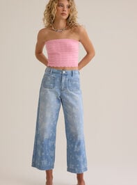 Lucia Floral Jeans Detail 3 - TULLABEE