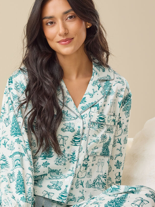 Kamila Satin Toile Sleep Top Detail 4 - TULLABEE