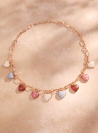 Bubble Heart Dangles Necklace Detail 2 - TULLABEE