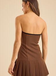 Jenine Pleated Mini Dress Detail 5 - TULLABEE