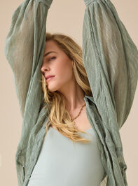 Arie Chiffon Button Down Top Detail 3 - TULLABEE