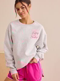 Enjoy Today Pullover Detail 3 - TULLABEE