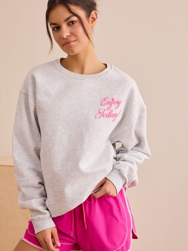 Enjoy Today Pullover Detail 3 - TULLABEE