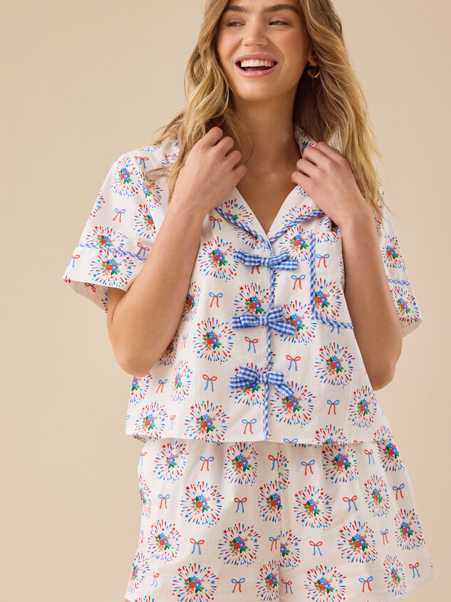 Americana Fireworks Sleep Shorts - TULLABEE