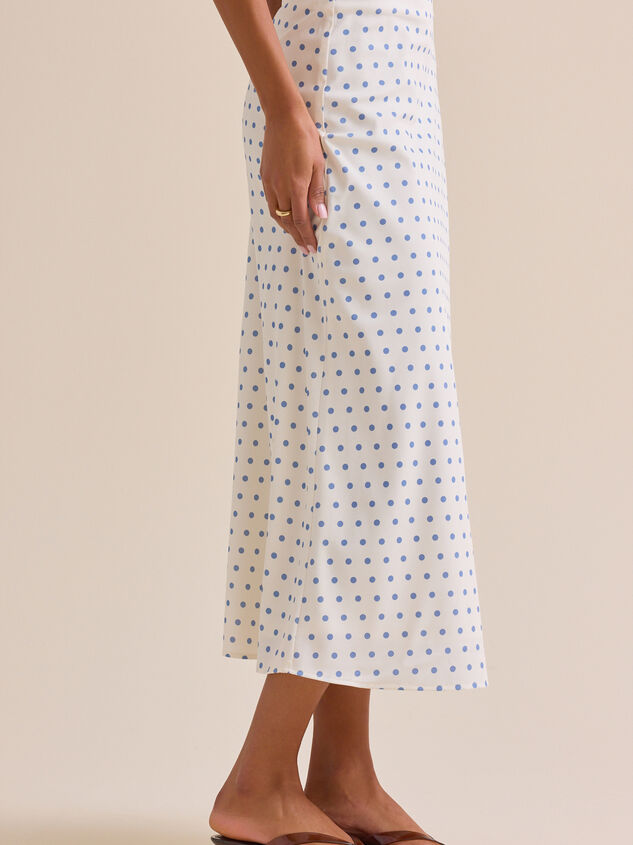 Ellie Polka Dot Maxi Skirt Detail 4 - TULLABEE
