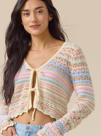 Byrdie Striped Crochet Top Detail 2 - TULLABEE
