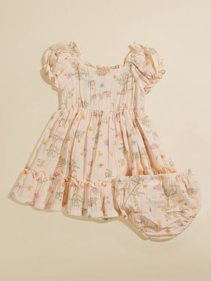 Erin Bunny Baby Dress and Bloomer Set - TULLABEE