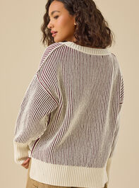 Arya Matte Chenille V-Neck Sweater Detail 5 - TULLABEE