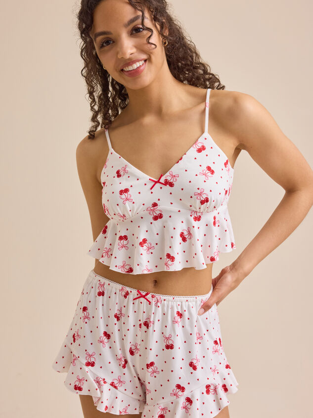Cherry Bow Lounge Shorts - TULLABEE