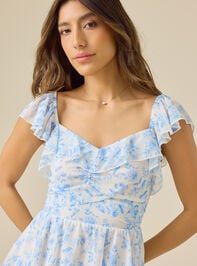 Laurie Floral Double Layer Romper Detail 2 - TULLABEE