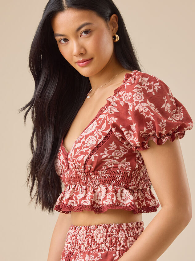 Amy Mix Print Top Detail 3 - TULLABEE
