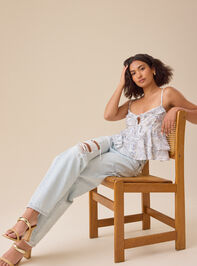 Miller Bandana Babydoll Tank Detail 4 - TULLABEE