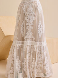 Arissa Embroidered Maxi Skirt Detail 6 - TULLABEE