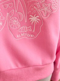 Hibiscus Paradise Hoodie Detail 6 - TULLABEE