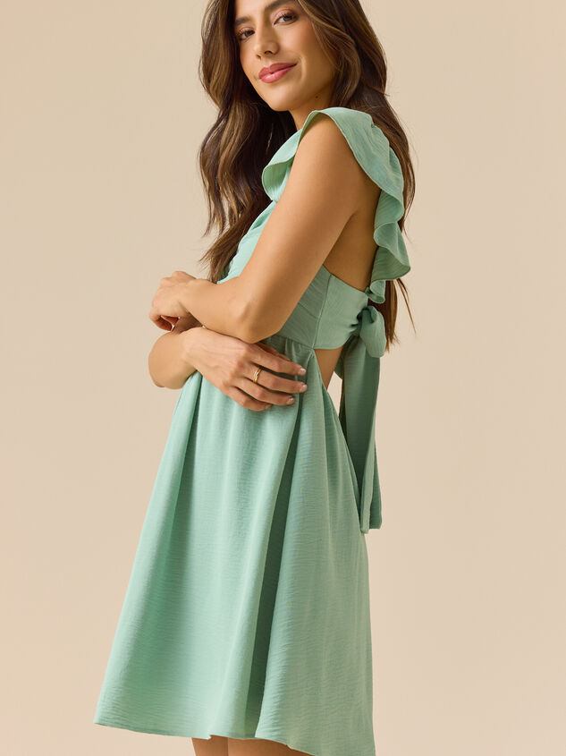 Jeanie Mini Dress Detail 5 - TULLABEE