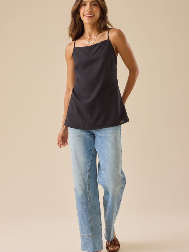 Nikki Tie Back Top Detail 3 - TULLABEE