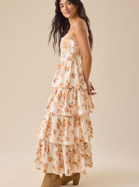 Fleur Floral Midi Dress Detail 3 - TULLABEE
