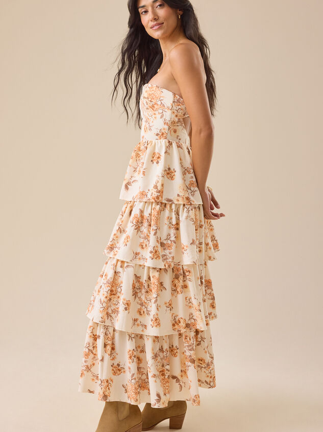 Fleur Floral Midi Dress Detail 3 - TULLABEE