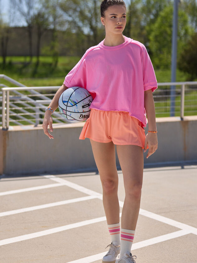 Play It Cool Crop Tee Detail 4 - TULLABEE