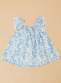 Ana Paisly Toddler Dress Detail 3 - TULLABEE