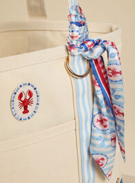 Lobster Canvas Tote Bag Detail 3 - TULLABEE